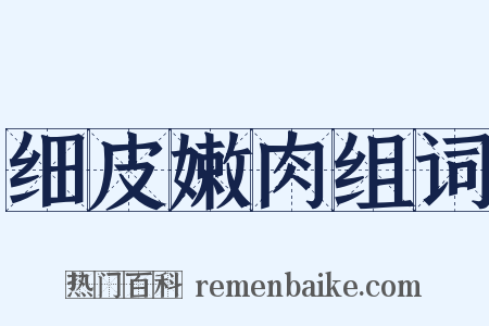 细皮嫩肉组词是什么意思的图片